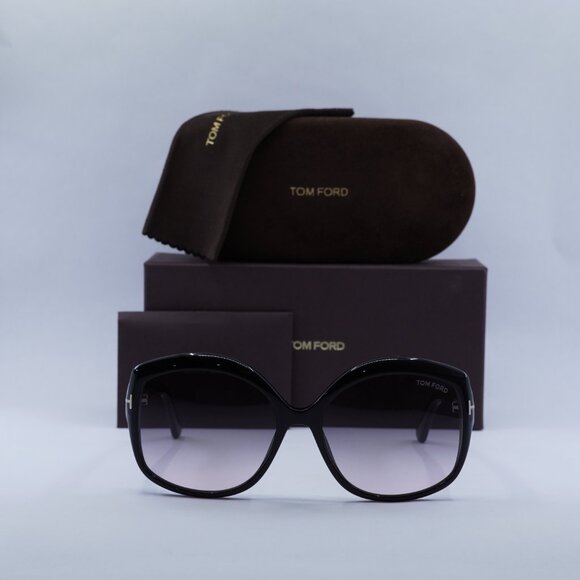 Tom Ford Chiara-02 FT0919 01B Butterfly Sunglasses - Black/Grey Gradient main image 5
